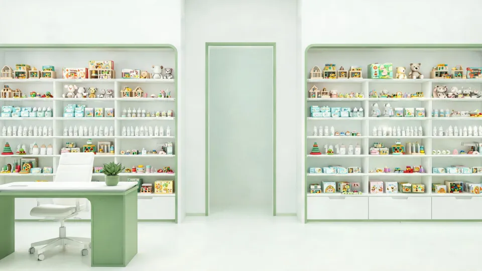 Clean toy showroom map illustration