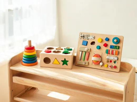 Toddler stacking and sorting play